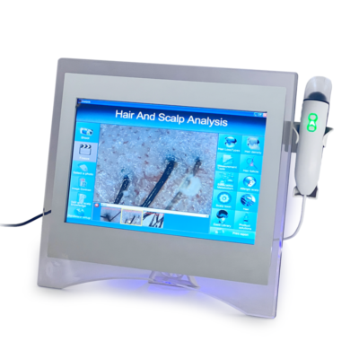 Skin and hair analyzer machine with before after compare