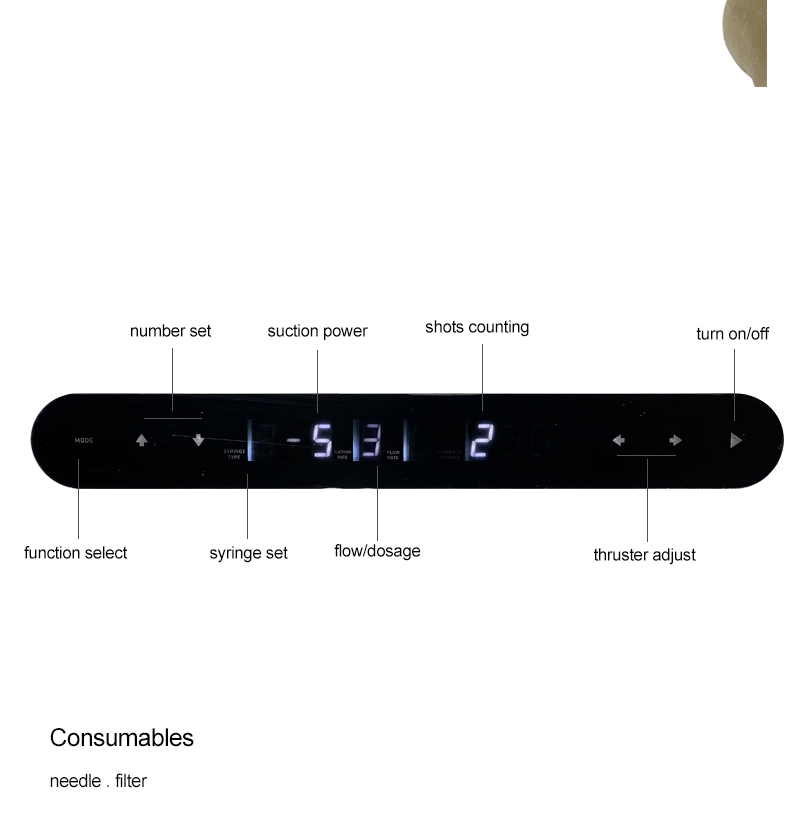 Mesotherapy gun injector machine with vacuum and 9pin needle work -  - 4