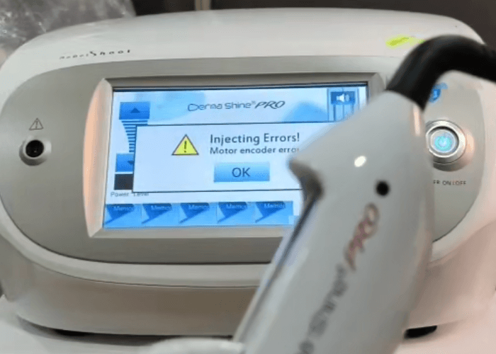 Dermashine Pro injection error